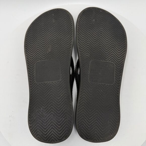 Archies Flip Flops Shoes Womens Size 7 Black Orthotic High Arch Support Sandals - Picture 7 of 8